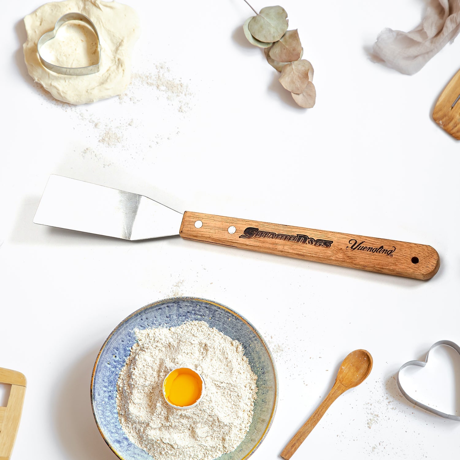 0157 Stainless Steel Barbecue Spatula BBQ Spatula BBQ Tong With Wooden Handle Lifting Spatula DeoDap 0157 Stainless Steel Barbecue Spatula BBQ Spatula BBQ Tong With Wooden Handle Lifting Spatula DeoDap